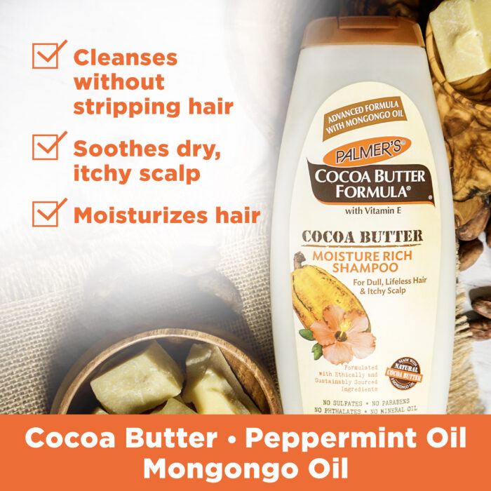 Palmer's Cocoa Butter Formula Moisture Rich Shampoo 400ml - Image 3